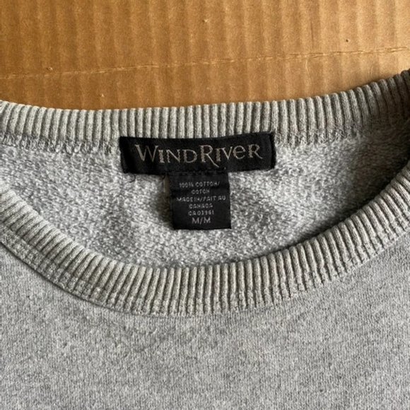 Windriver Heather Grey Crewneck Sweater Medium Win - Picture 3 of 5